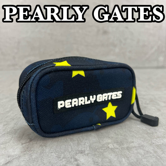 パーリーゲイツ　ゴルフ用品　ボールポーチ　ケース　ネイビー系　PEARLY GATES　小物入れ　ラウンドアイテム