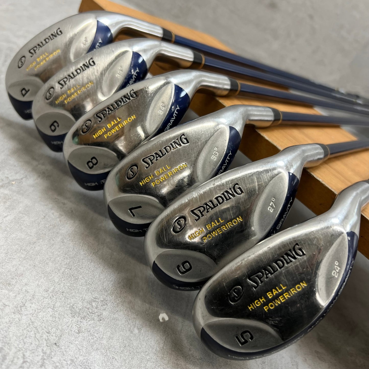 SPALDING スポルディング ハイボール パワーアイアン メンズゴルフ アイアンセット 5〜PW 6本 右利き用 カーボン R　中空