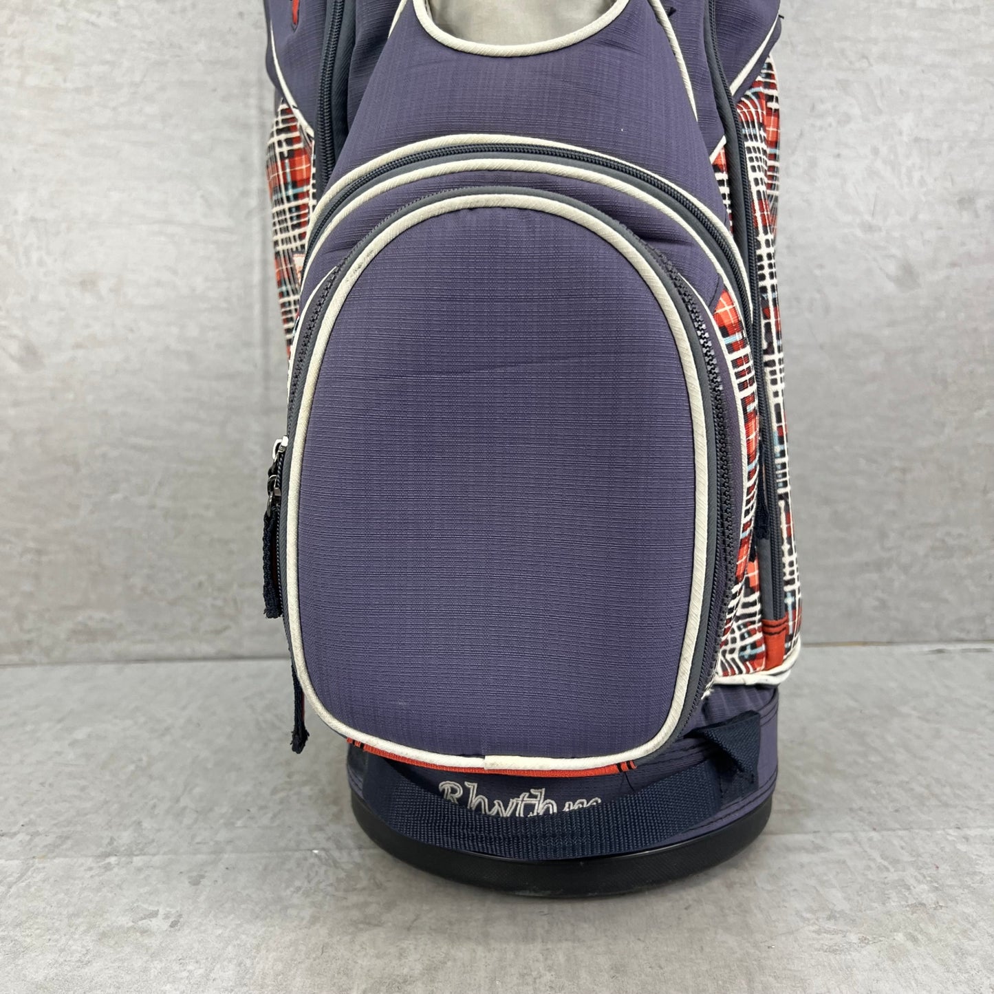 バートン　ゴルフ　カート式キャディバッグ　約9.5型　チェック柄　ナイロン製　BURTON