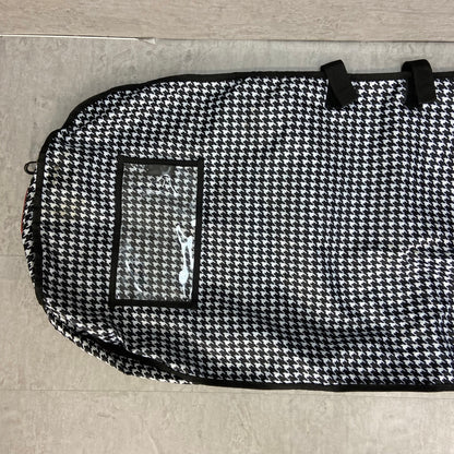 FREIMAGE　ゴルフバッグトラベルカバー　千鳥柄　ハウンドトゥース　総柄　旅行バッグ　ナイロン　一部レザー　フリメージェ