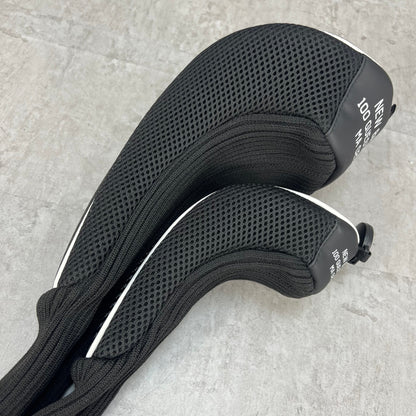 New Balance　ゴルフクラブ用ヘッドカバー　2点セット　ドライバー　ユーティリティ　ブラック　黒　ホワイト　白　ニューバランス