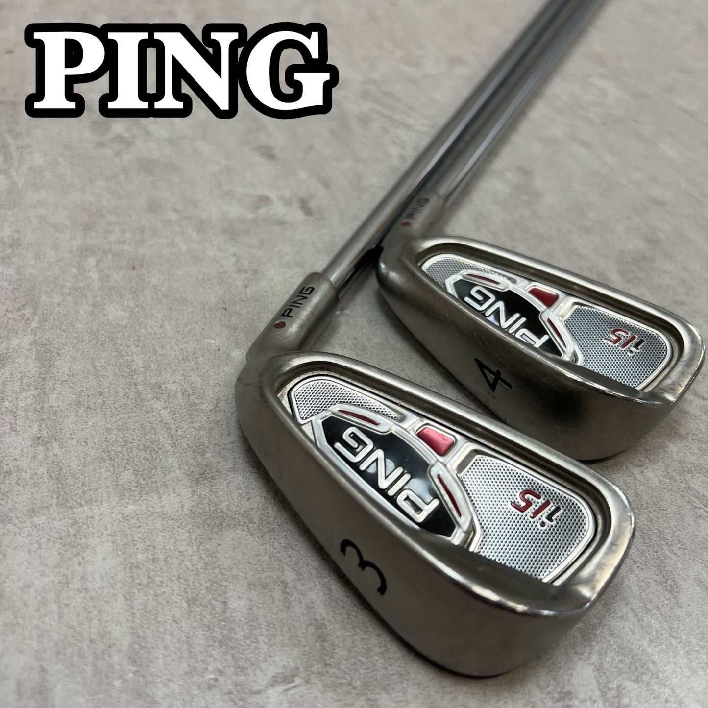 PING　ピン　i15　メンズゴルフ　3番　4番アイアン　2本セット　FCM6.0　S　　右利き用　ロング