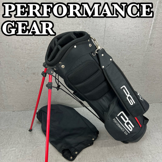 パフォーマンスギア　ゴルフ　スタンド式キャディバッグ　約８型　ブラック　黒　PERFORMANCE GEAR