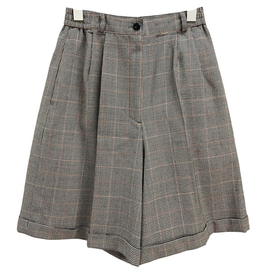 Chloe　レディースウェア　キュロット　Mサイズ　ブラック　黒　ホワイト　白　クロエ　千鳥柄　チェック　パンツ　ボトムス