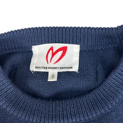 マスターバニーエディション　レディース　ボンボンセーター　トップス　玉飾り　ネイビー　0サイズ　女性用 ゴルフアパレル　MASTER BUNNY EDITION