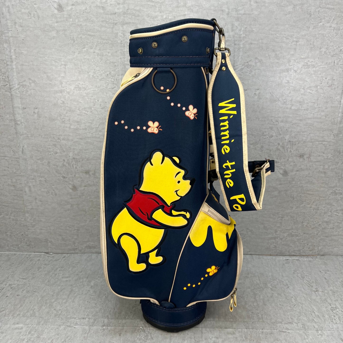 くまのプーさん　ゴルフ　カート式キャディバッグ　約８型　ポリエステル　キャラクター　Winnie the Pooh