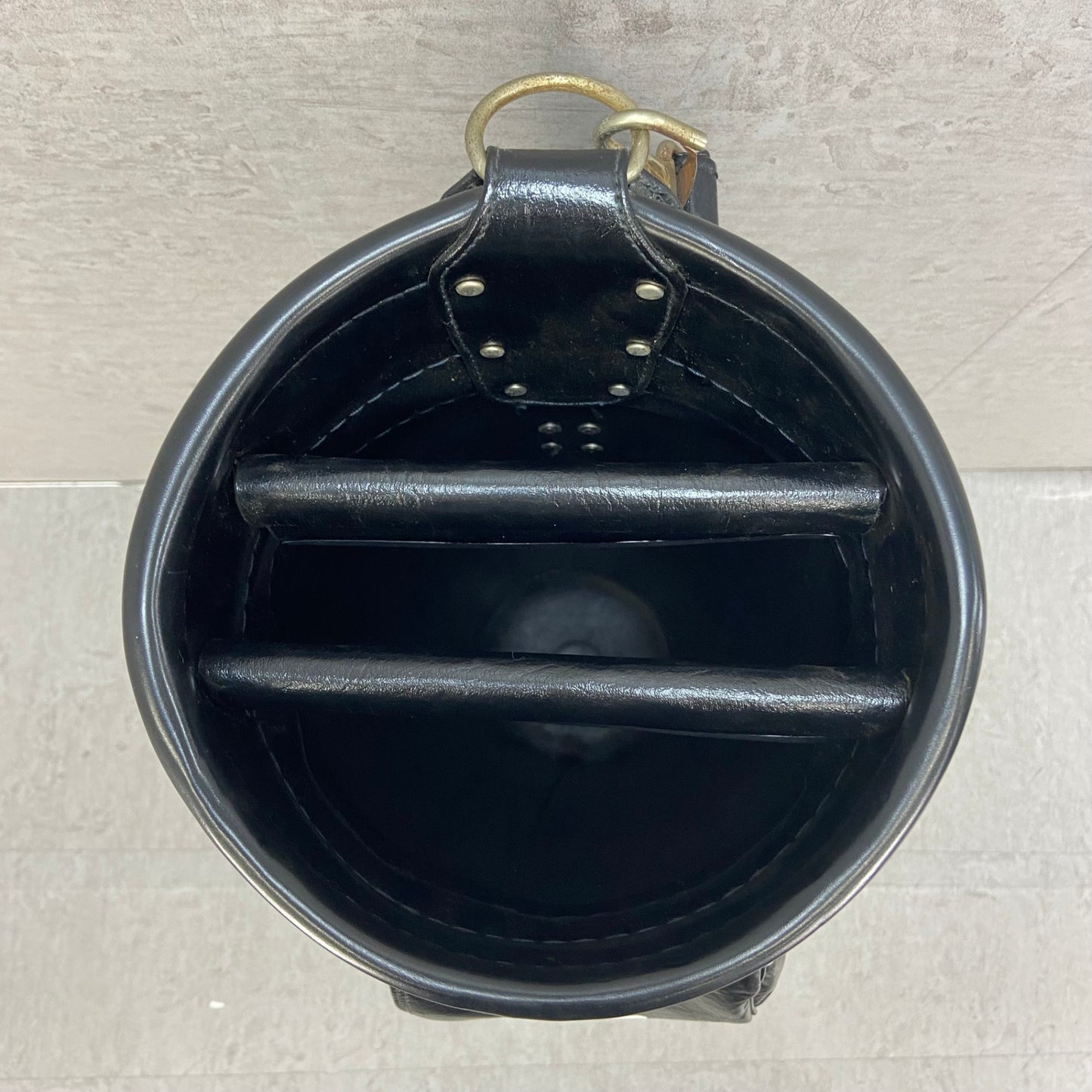 PING　キャディバッグ　カート式　3分割　約8.5型(約21cm)　約3.0Kg　レザー　ビンテージ　ピン