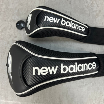 New Balance　ゴルフクラブ用ヘッドカバー　2点セット　ドライバー　ユーティリティ　ブラック　黒　ホワイト　白　ニューバランス