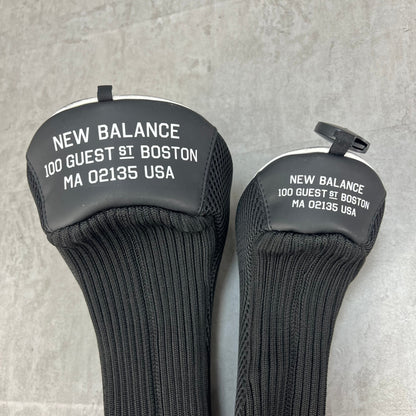 New Balance　ゴルフクラブ用ヘッドカバー　2点セット　ドライバー　ユーティリティ　ブラック　黒　ホワイト　白　ニューバランス