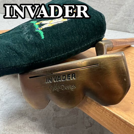 INVADER　Golf Design USA　メンズゴルフ	パター　ピン型	クランク　木製シャフト	35インチ	右利き用