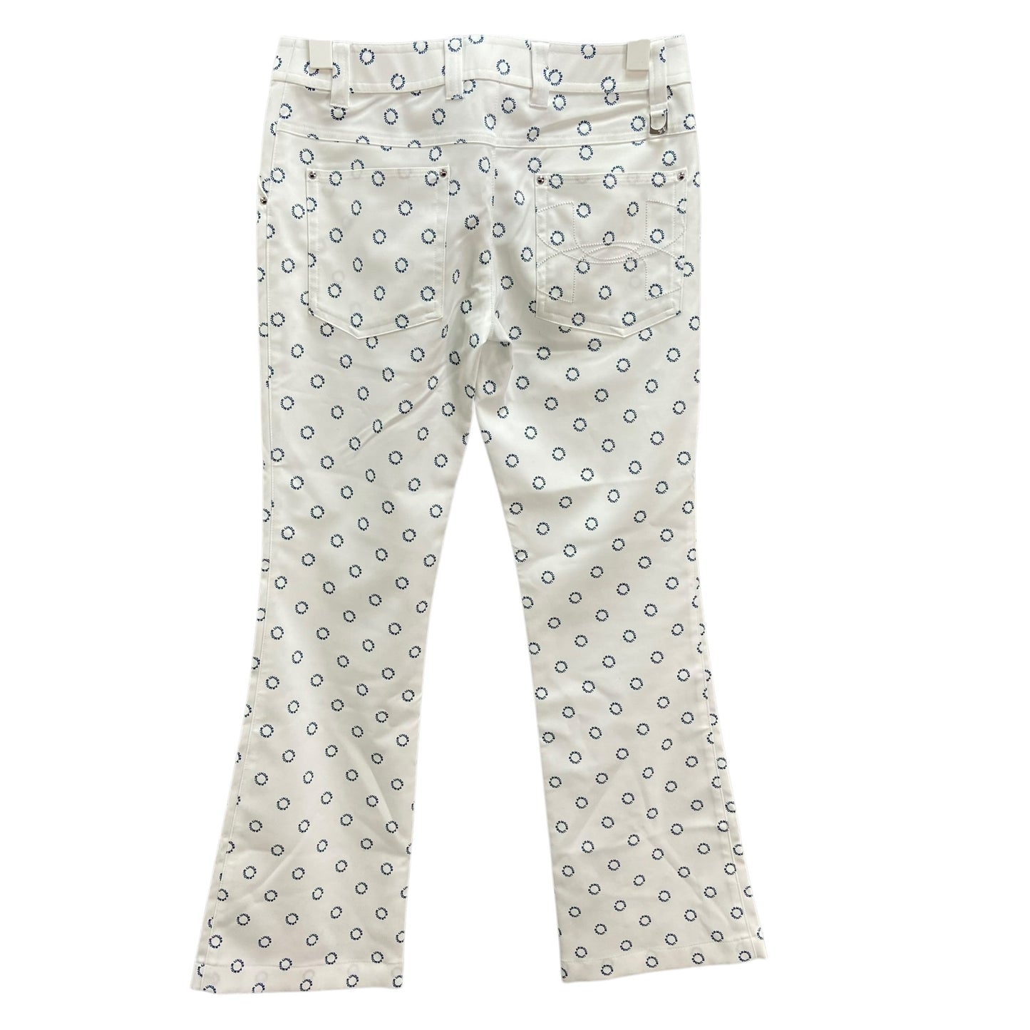 アンダーアーマー　メンズゴルフウェア　パンツ　SM　ホワイト　白　総柄　ズボン　スラックス　ロング　UNDER ARMOUR