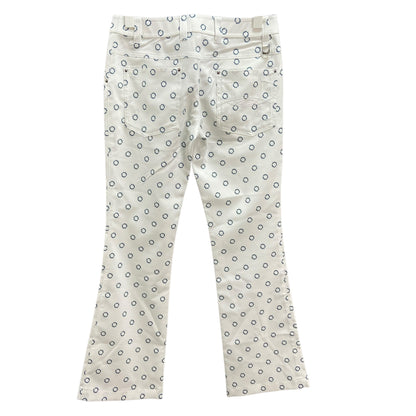 アンダーアーマー　メンズゴルフウェア　パンツ　SM　ホワイト　白　総柄　ズボン　スラックス　ロング　UNDER ARMOUR