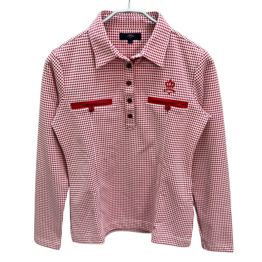 キャロウェイ　レディース　長袖トップス　ポロシャツ　総柄　Lサイズ　女性用ゴルフアパレル　Callaway