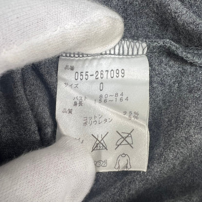 PEARLY GATES パーリーゲイツ　レディース　女性用 7分袖トップス インナー　モックネック　グレー　0号　Sサイズ