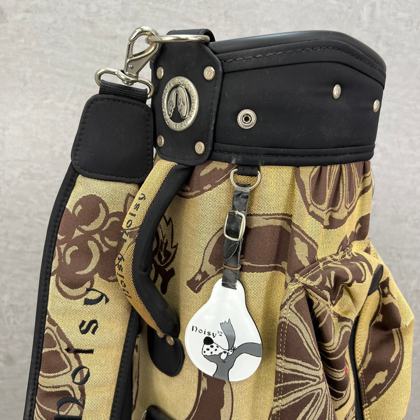 ノイジーノイジー　ゴルフ　カート式キャディバッグ　フルーツ柄　約8.5型　ポリエステル　Noisy Noisy