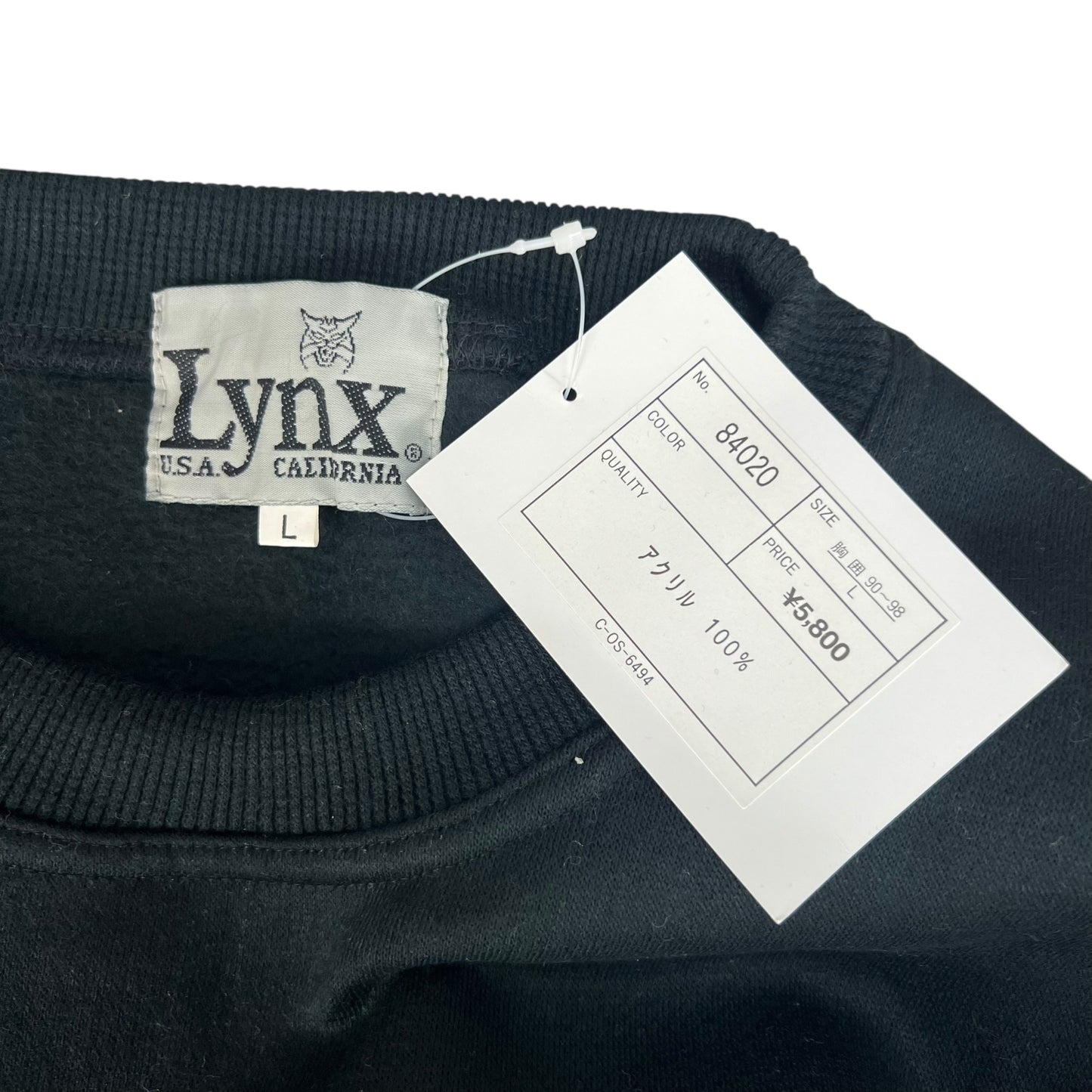 リンクス　メンズゴルフウェア　トレーナー　L　ブラック　黒　Lynx　長袖トップス　アパレル