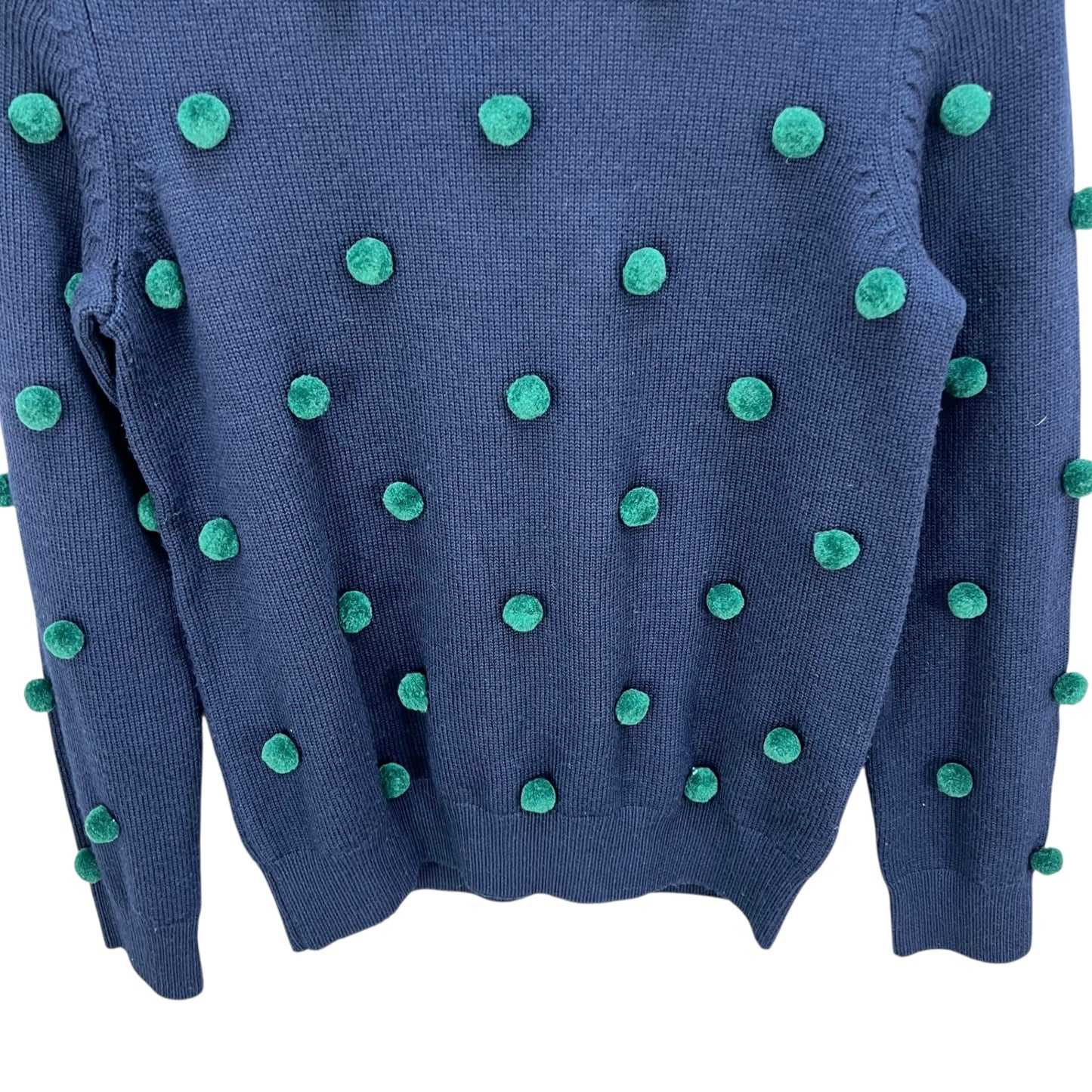 マスターバニーエディション　レディース　ボンボンセーター　トップス　玉飾り　ネイビー　0サイズ　女性用 ゴルフアパレル　MASTER BUNNY EDITION