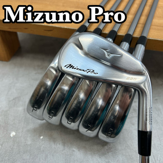 Mizuno Pro ミズノプロ 225 メンズゴルフ アイアンセット 6本 R300 右利き用 スチール DynamicGold 85 マッスルバック