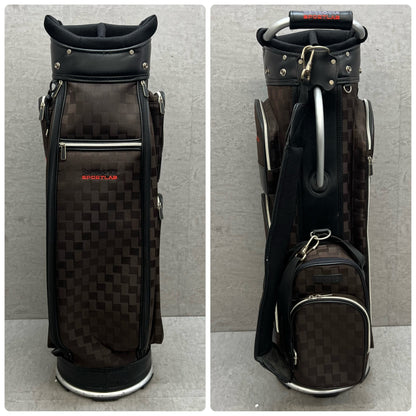 サムソナイト　ゴルフ　キャディバッグ　カート式　約9型　ブラウン　茶系　Samsonite