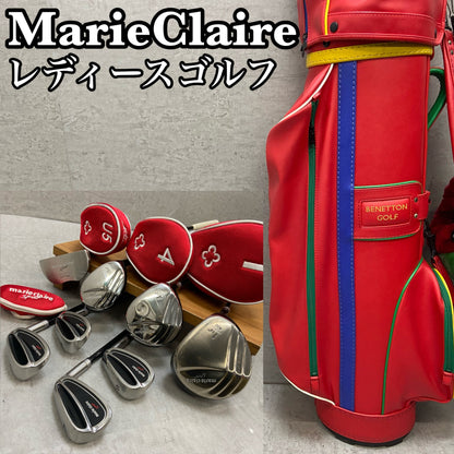 マリクレール　ベネトン　レディースゴルフ クラブセット　8本　ez-flex　右利き用　MarieClaire Sport　BENETTON