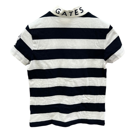 パーリーゲイツ　レディースゴルフアパレル　半袖モックネックシャツ　サイズ1　ボーダー　女性用　ウェア　PEARLY GATES