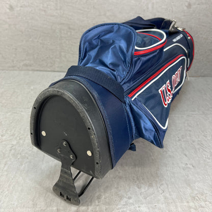 U.S.OPEN　ゴルフ用　スタンド式キャディバッグ　ナイロン　ネイビー　ユーエスオープン　ラウンドアイテム