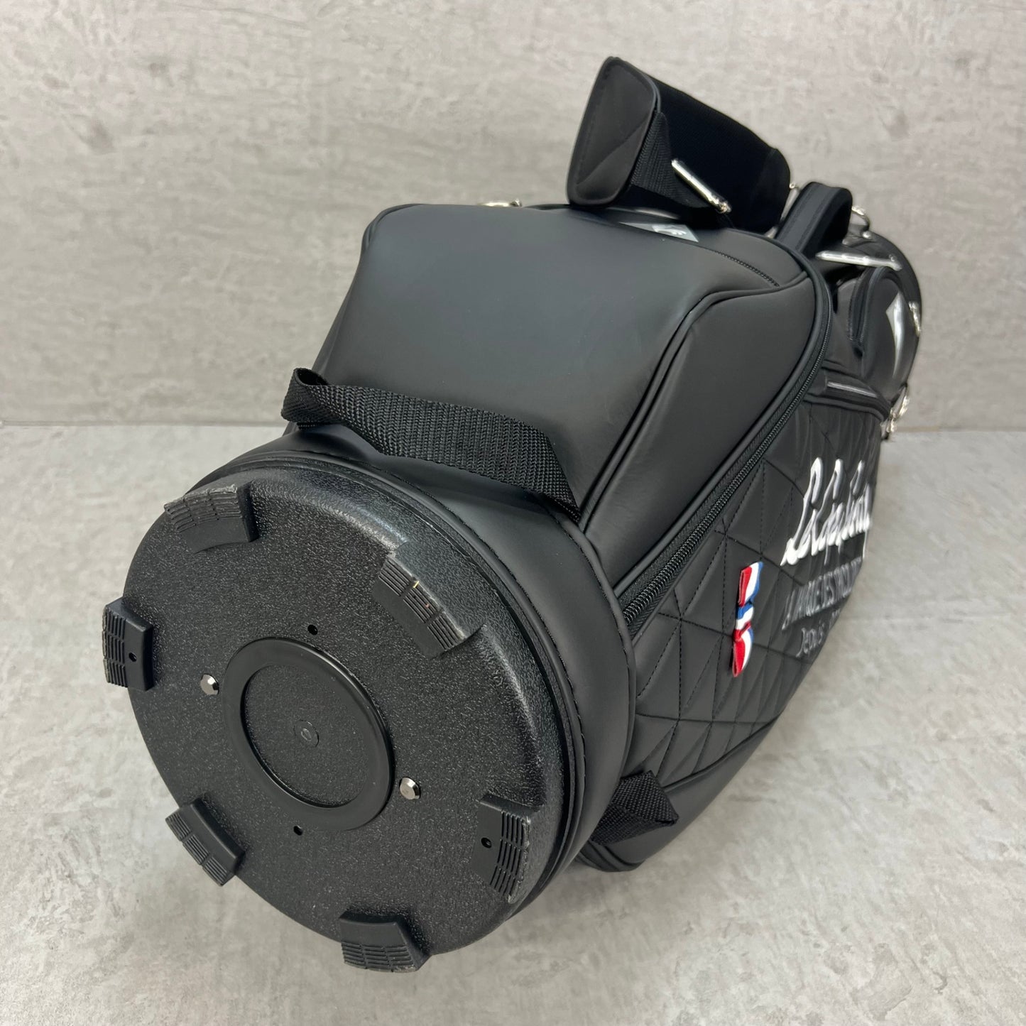 ルコックスポルティフ　ゴルフ　カート式キャディバッグ　PUレザー　約8.5型　ブラック　黒　LE COQ SPORTIF