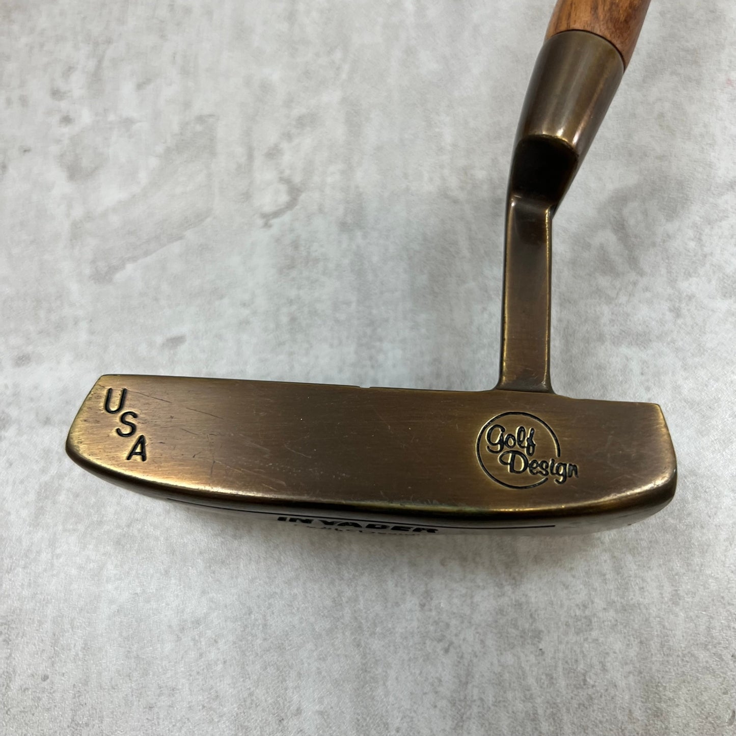 INVADER　Golf Design USA　メンズゴルフ	パター　ピン型	クランク　木製シャフト	35インチ	右利き用