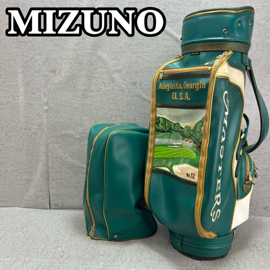 ミズノ　マスターズ　ゴルフ　キャディバッグ　約9型　グリーン　緑　ラウンド用品　MIZUNO　MASTERS
