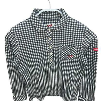 マスターバニーエディション　レディース　長袖シャツ　チェックデザイン　ワンポイントロゴ　トップス　女性用 ゴルフアパレル　MASTER BUNNY EDITION