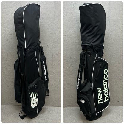 ニューバランス　ゴルフ用　スタンド式　キャディバッグ　約8.5型　ブラック　黒　ポリエステル　New Balance