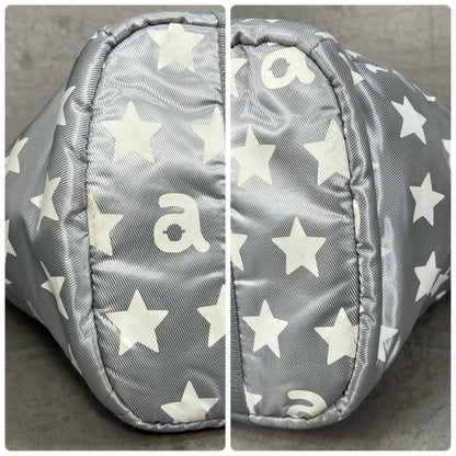 ARCHIVIO　アルチビオ　ゴルフトートバッグ　aロゴワッペン　ホワイトスター総柄　グレーカラーベース　ラウンド　カート