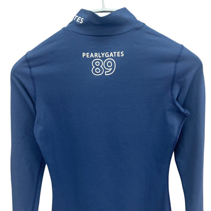 PEARLY GATES パーリーゲイツ　レディース　女性用 長袖トップス インナー　モックネック　ネイビー　0号　Sサイズ