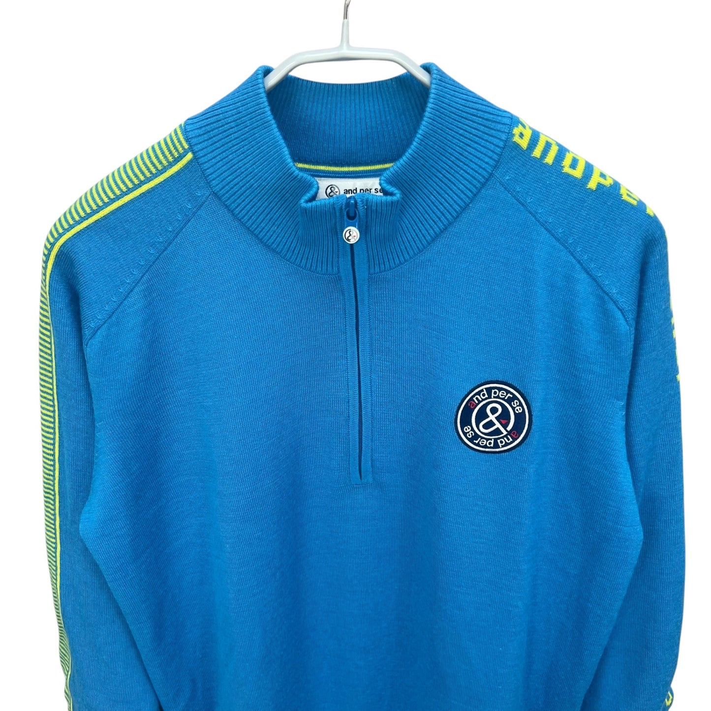 アンパスィ　レディース　ハーフジップセーター　ワンポイントロゴ　トップス　女性用 ゴルフアパレル　アンパシー　and per se