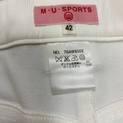 MUスポーツ　レディース　女性用 パンツ　ズボン　ロング丈　ホワイト　42号　Lサイズ