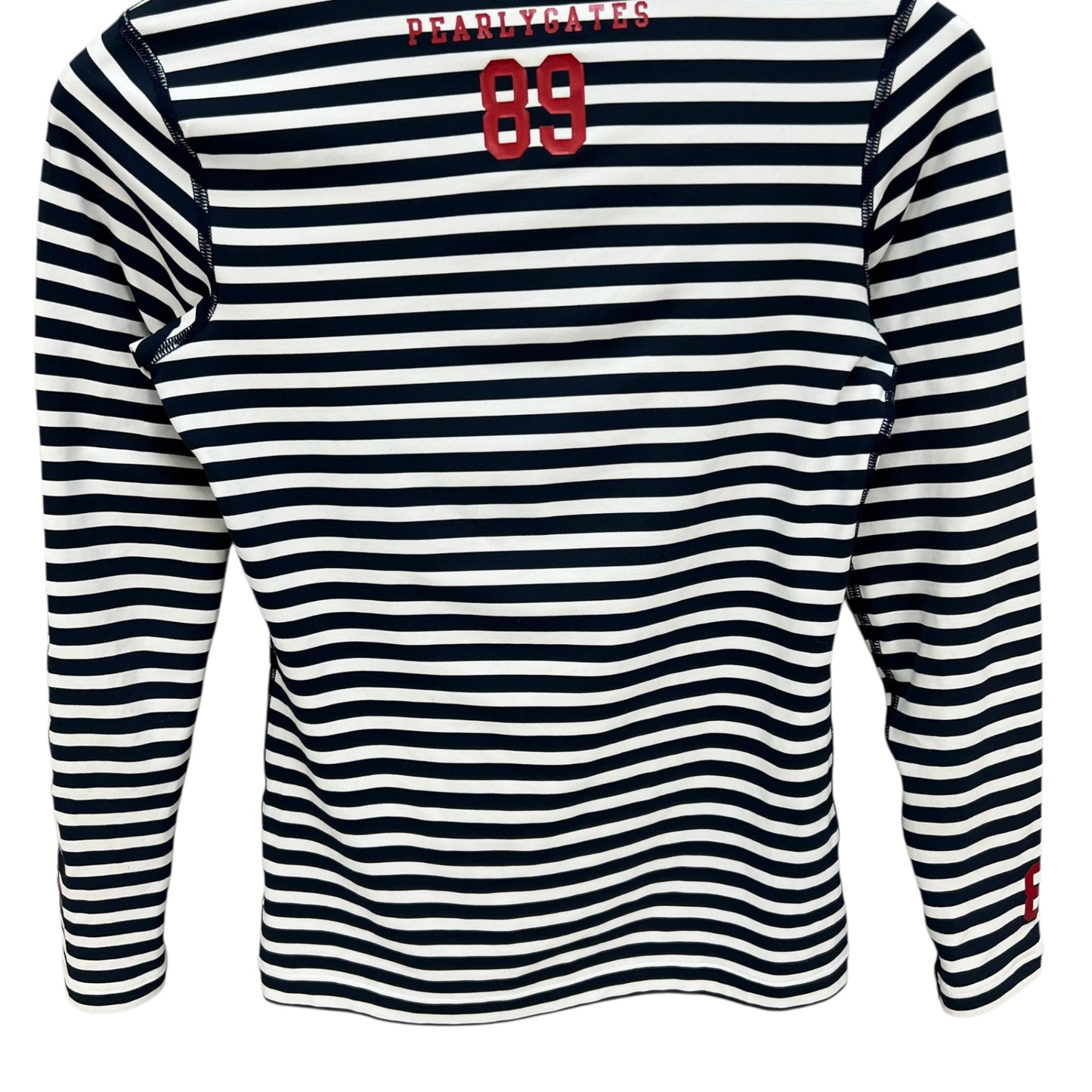 PEARLY GATES パーリーゲイツ　レディース　女性用 長袖トップス インナー　モックネック　ボーダー　0号　Sサイズ