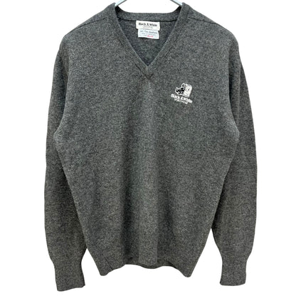 ブラックアンドホワイト　メンズゴルフウェア　Vネックセーター　L　グレー　Black＆White 　アパレル