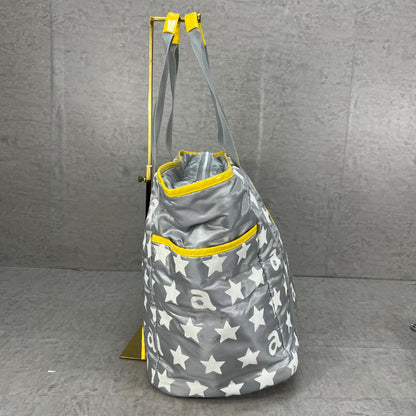 ARCHIVIO　アルチビオ　ゴルフトートバッグ　aロゴワッペン　ホワイトスター総柄　グレーカラーベース　ラウンド　カート