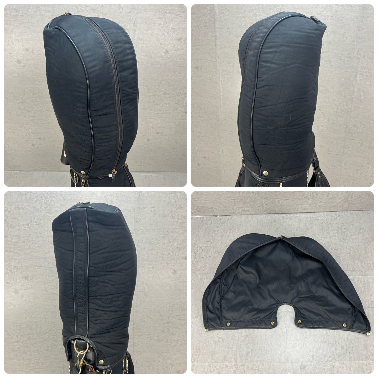 バーバリー　ゴルフ　カート式キャディバッグ　約8.5型　ブラック　黒　ノバチェック柄　BURBERRY