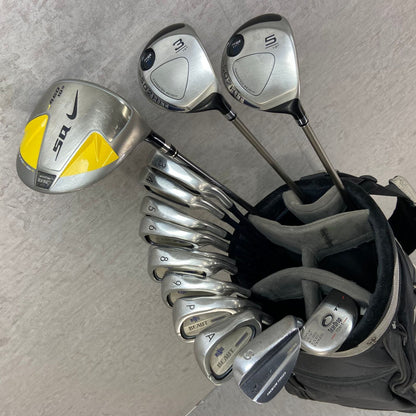 NIKE　ナイキ　PRGR　プロギア　メンズゴルフ14本セット　右利き用　キャディバッグ　初心者おすすめ　入門用