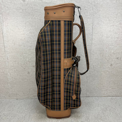 ミズノ　ゴルフ　キャディバッグ　ヘッドカバー　カート式　約８型　チェック柄　Mizuno