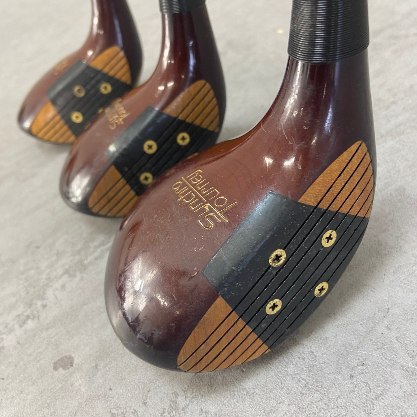 マグレガー　カスタムターニー　メンズゴルフ　パーシモンセット　3本　右利き用　木製　ウッド　MacGregor　CUSTOM TOURNEY