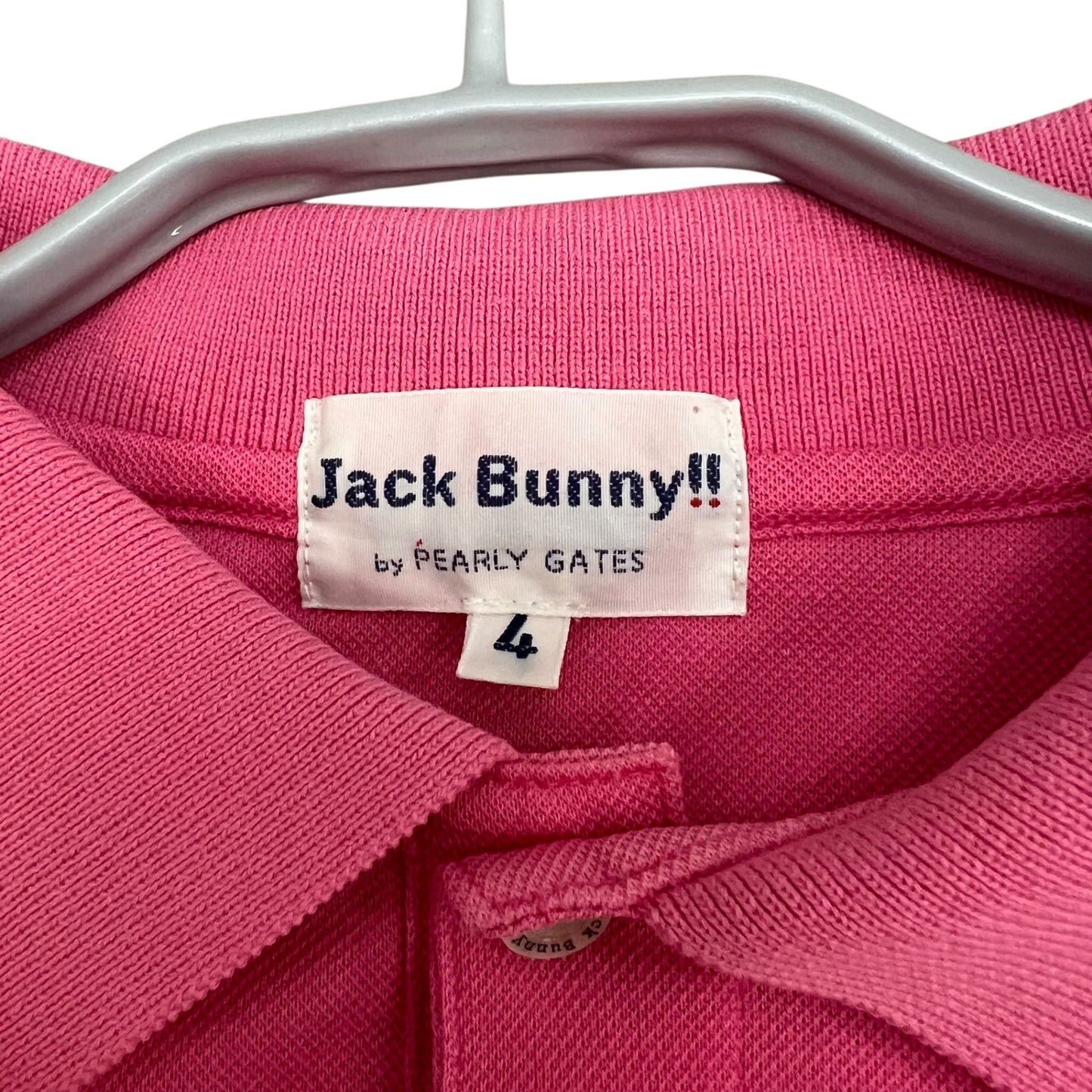 JACK BUNNY　ジャックバニー　メンズゴルフウェア　半袖トップス　ポロシャツ　Lサイズ　ピンク