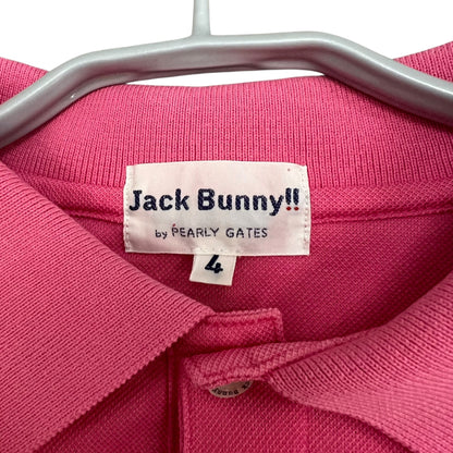 JACK BUNNY　ジャックバニー　メンズゴルフウェア　半袖トップス　ポロシャツ　Lサイズ　ピンク