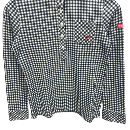 マスターバニーエディション　レディース　長袖シャツ　チェックデザイン　ワンポイントロゴ　トップス　女性用 ゴルフアパレル　MASTER BUNNY EDITION