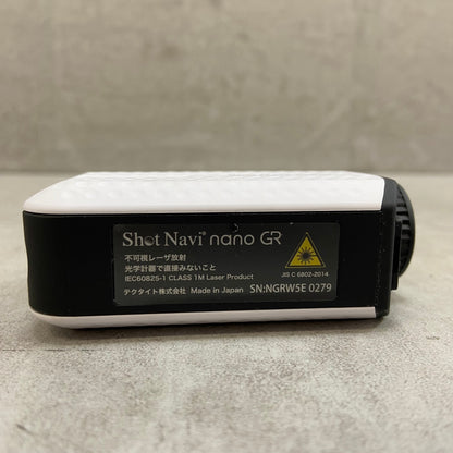 Shot Navi ショットナビ nano GR ゴルフ レーザー距離計 ホワイト 白 ラウンドアクセサリー アイテム