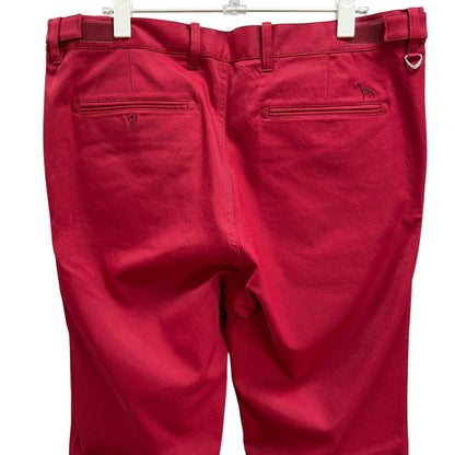 アダバット　メンズ　男性用　ボトムス　ワインレッド系　パンツ　ズボン　スラックス　ゴルフアパレル　adabat