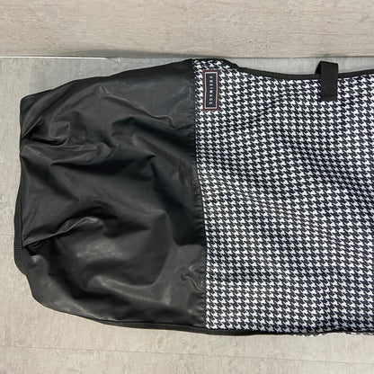 FREIMAGE　ゴルフバッグトラベルカバー　千鳥柄　ハウンドトゥース　総柄　旅行バッグ　ナイロン　一部レザー　フリメージェ