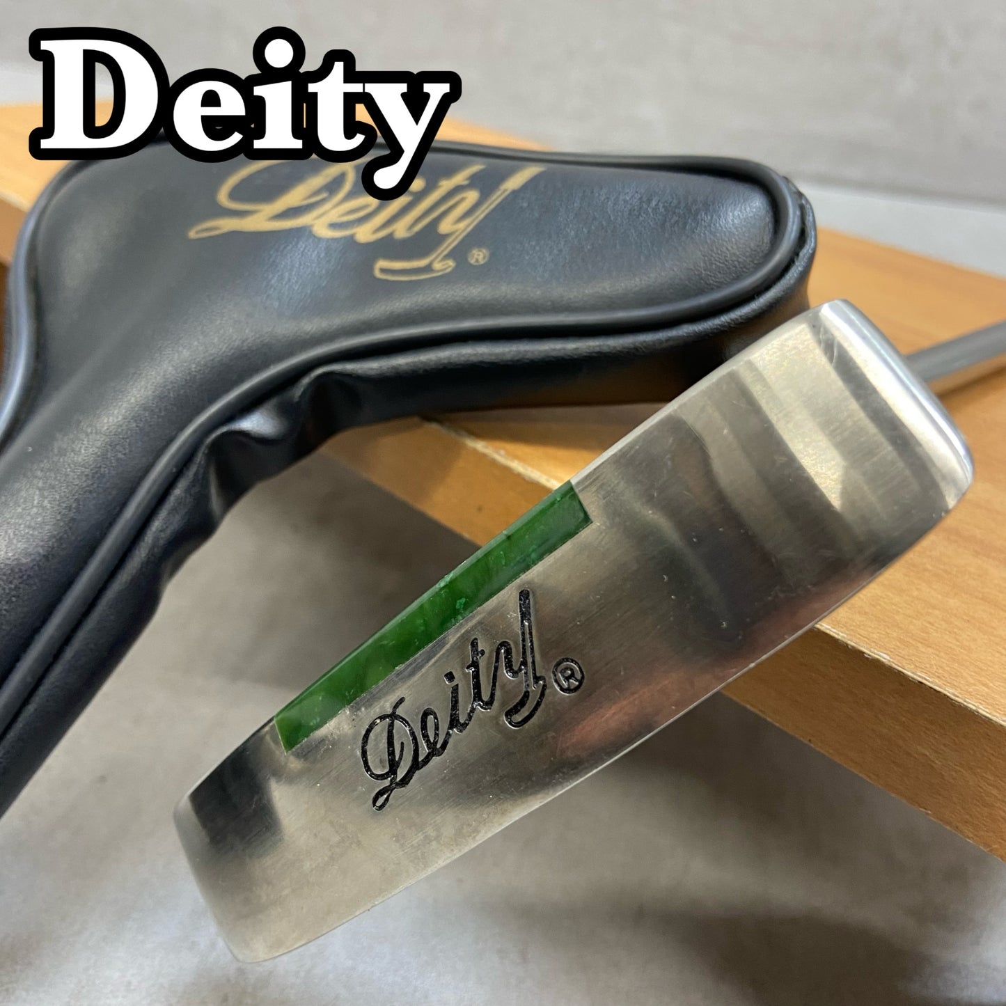 Deity　翡翠　メンズゴルフ　パター　右利き用　34インチ　ピン型　ヘッドカバー　ヒスイ　ジェード