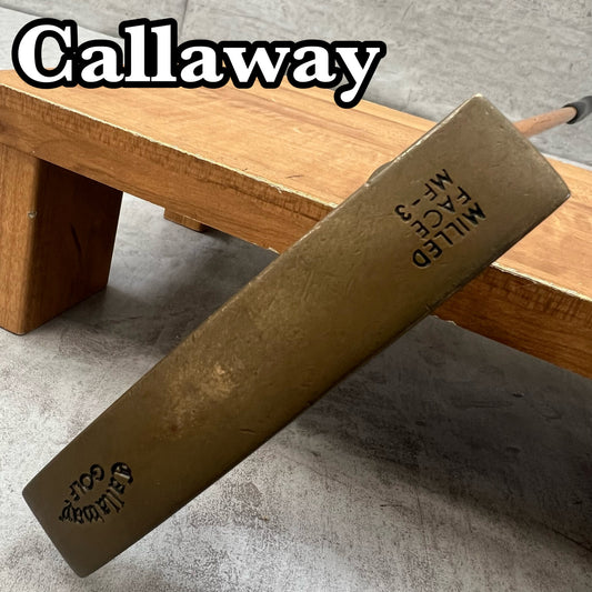 キャロウェイ　ミルドフェース　MF-3　メンズゴルフ　パター　木製シャフト　約35インチ　Callaway　MILLED FACE